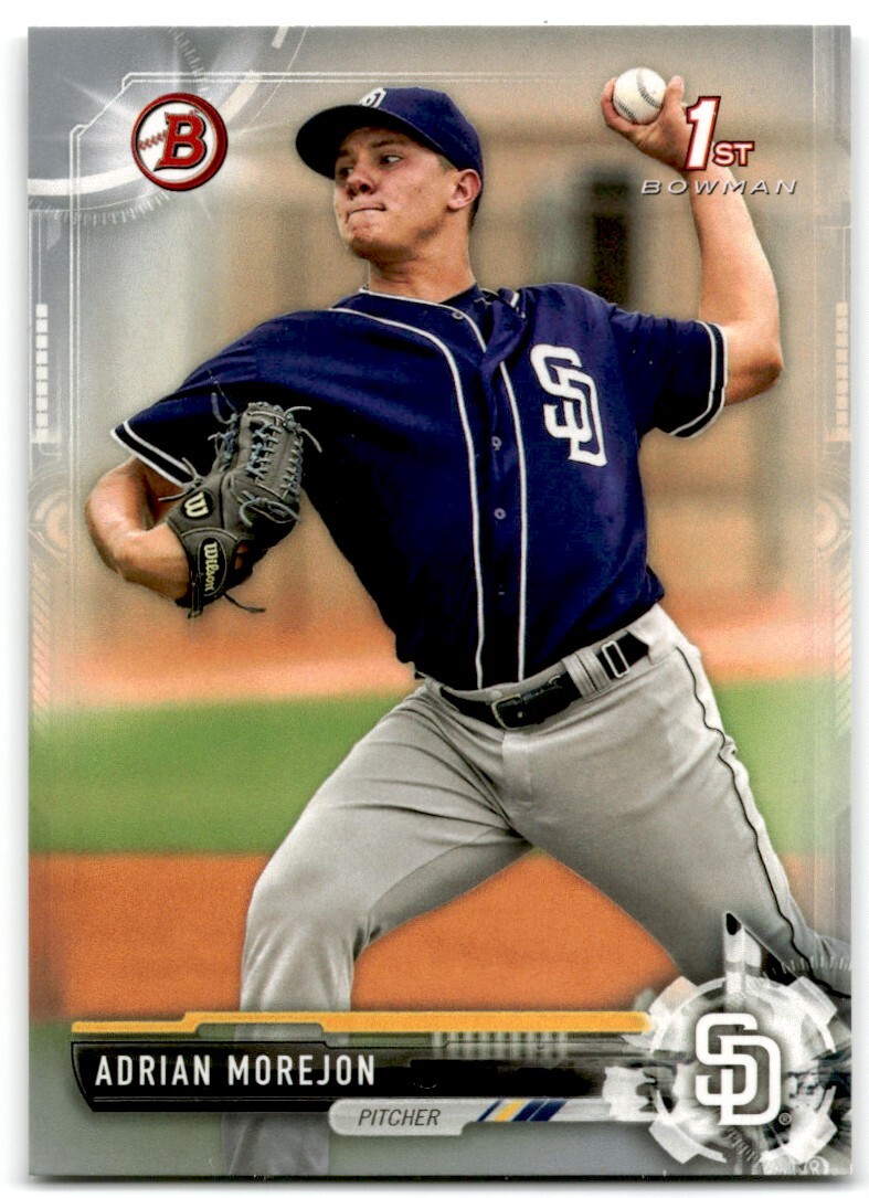 2017 Bowman Prospects Adrian Morejon 350/499 San Diego Padres #BP130
