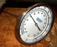 WIKAI 0-250F -20-120C SO00038384-1-3 5" BIMETAL THERMOMETER ADJUSTABLE 7" (475)