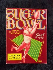 Vintage January 1, 1948 Sugar Bowl Alabama vs Texas College Football Program 794