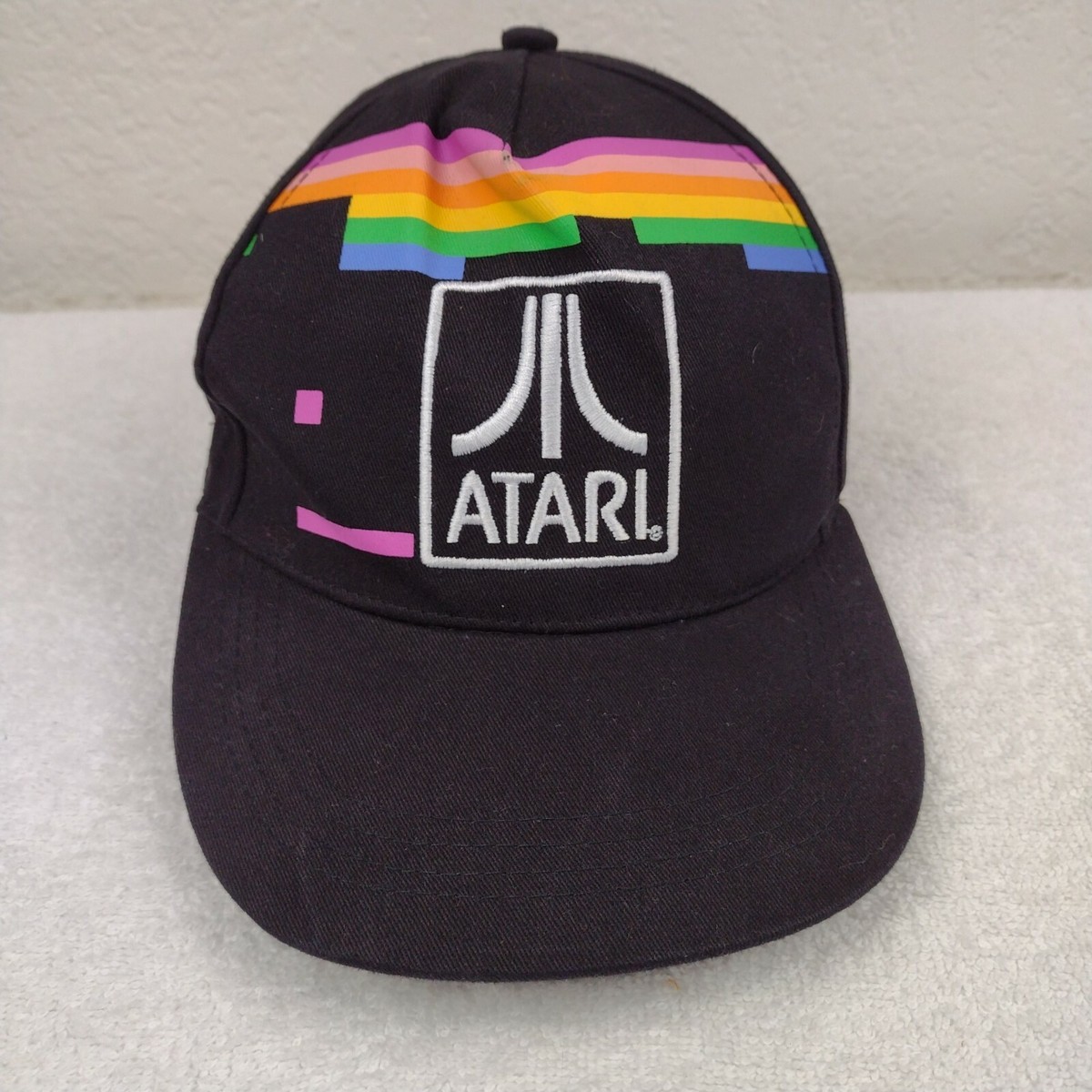 Atari Arcade Hat Men Logo Adjustable Snapback Rainbow Video Game