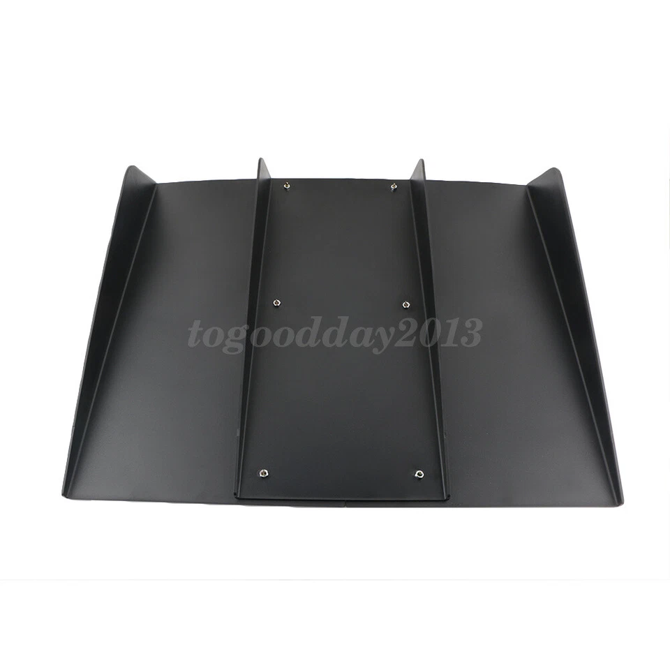 21.8" x 19" ABS Universal Black Rear Bumper 4 Fins Diffuser Fin For Honda Accord - Image 3 of 4