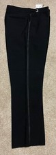 Neil Allyn Mens Size 37R Black Adjustable Flat Front Satin Stripe Tuxedo Pants