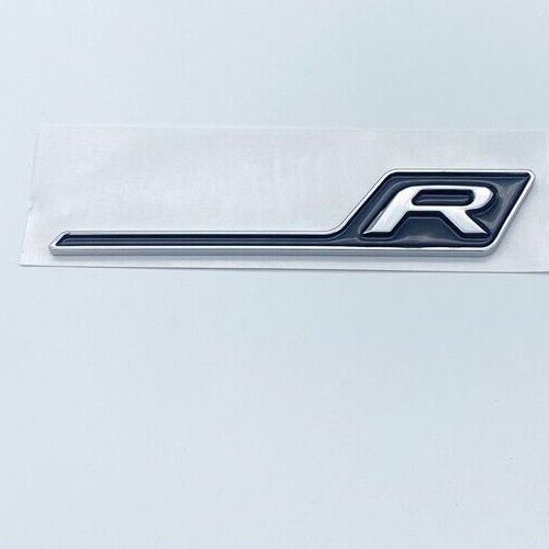BLACK-CHROME Letter "R" Fender Emblem Car sticker for Mercedes Benz- 1 x - Picture 1 of 1