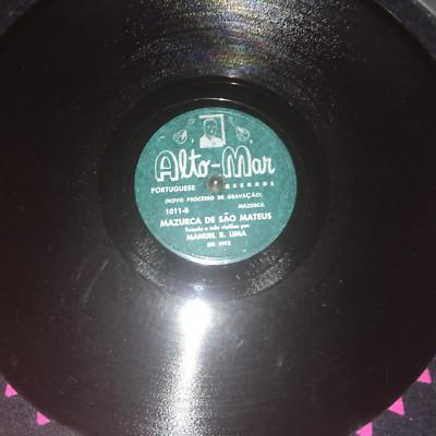 Eva Wood Lima Manuel Adeus Mazurca De Sao Mateus Alto-Mar 78rpm Portuguese recor