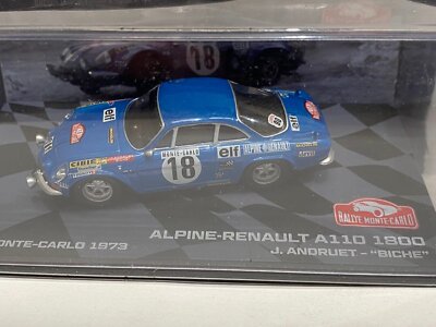 Alpine Renault A110 – Rallye Monte-Carlo 1973 – 1/43 – Automobile Andruet – Occasion