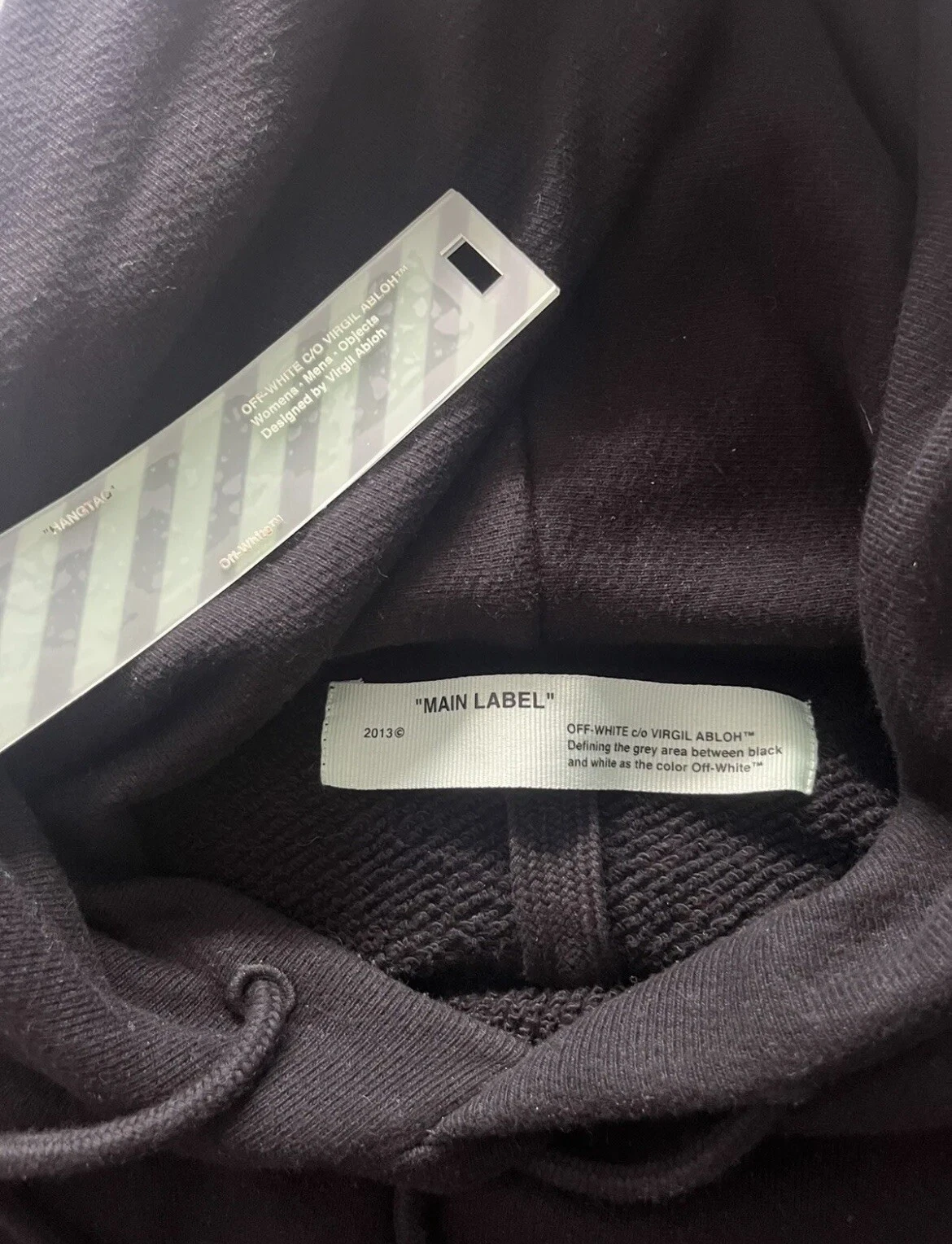 OFF WHITE Felpa con cappuccio diagonale teschio da uomo SS19