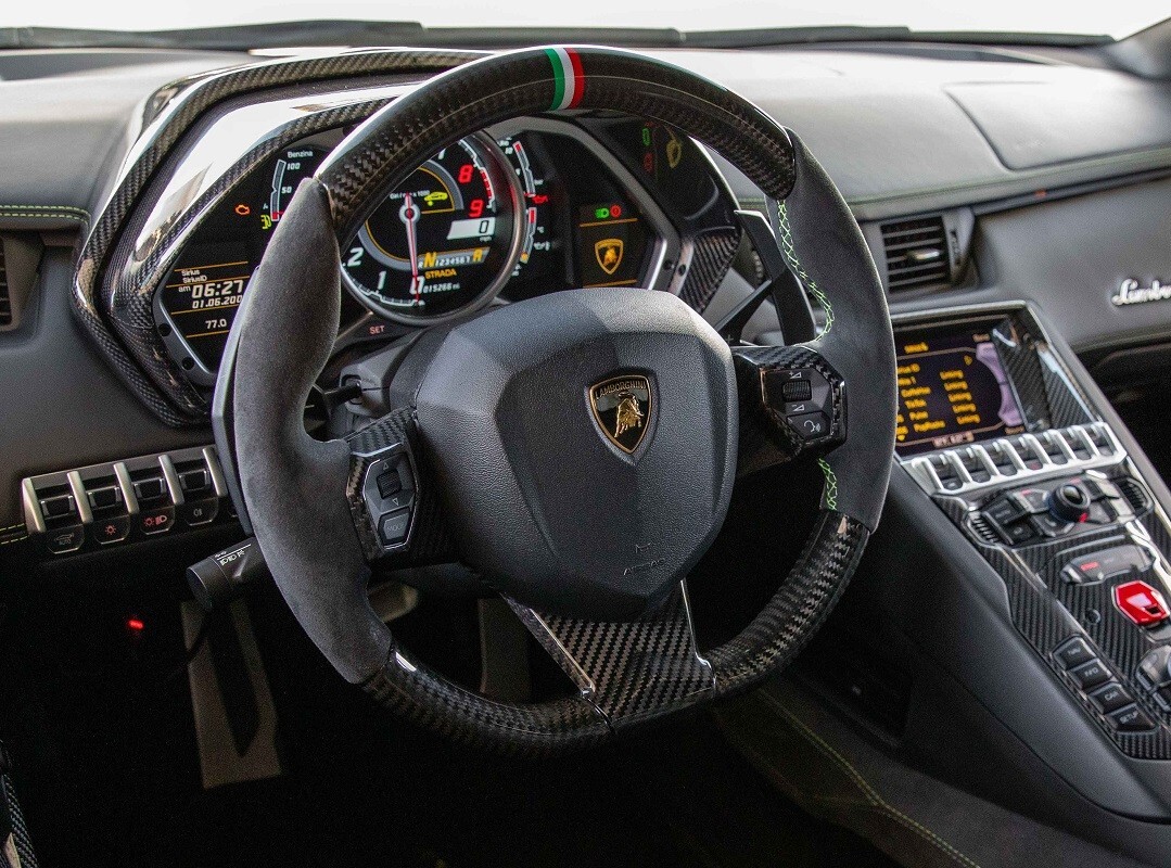 Carbon Alcantara steering wheel Lamborghini Aventador SV LP700 750 Core Exchange