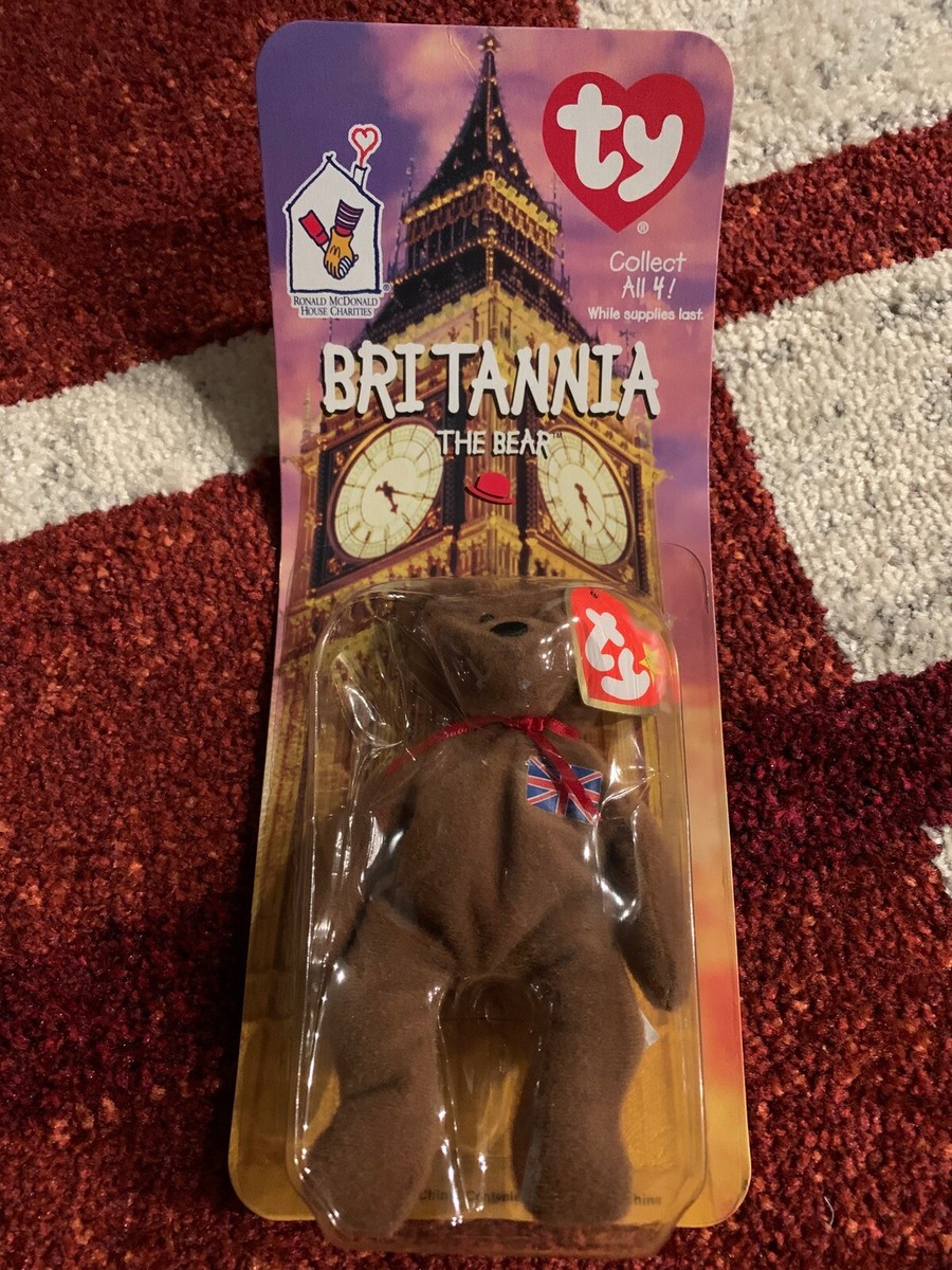 Buy Rare Mcdonalds TY Beanie Baby Britannia The Bear In Packaging