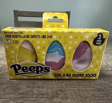Peeps Easter Chicks Novelty No Show Socks Girls Size M/L 3-10 NEW 2024