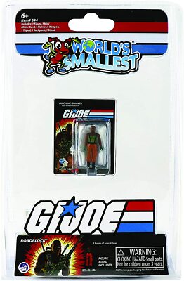 GI Joe vs Cobra Roadblock Micro Action Figure World's Smallest Super Impulse Toy