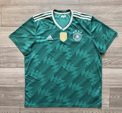 Germany 2018 Adidas Football Jersey Mens XXL Green Away World Cup Soccer  Shirt