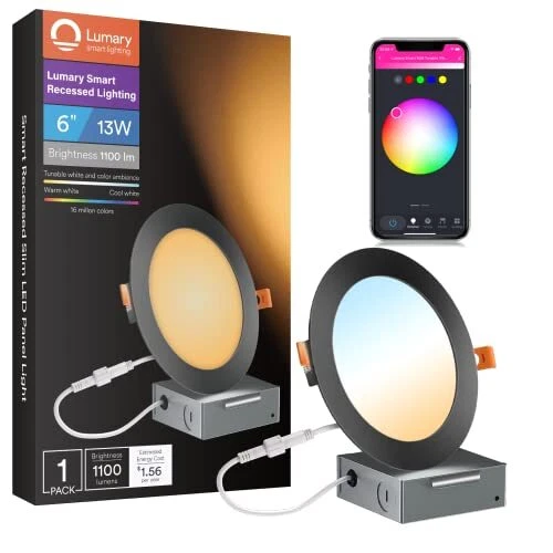 6 inch Smart Recessed Lighting WiFi Recessed Lights Ultra Thin Smart