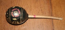 Antique Hand Carved Hand Made Mexican Latin Ethnic Maraca Shaker Percussion Art