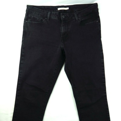 Levi's 711 Skinny Womens Mid Rise Stretch Denim Blue Jeans 31 x 28 Black |  eBay