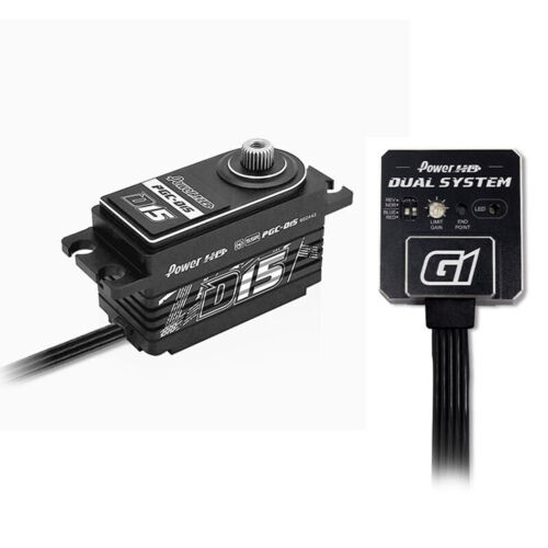 1/10 RC Drift Racing SERVO + GYRO Programmable Low Profile D15+ G1 -BLACK-