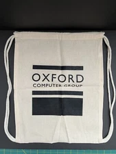 Oxford Computer Group Drawstring Backpack Brand New Muslin Lightweight 12.5”x16”