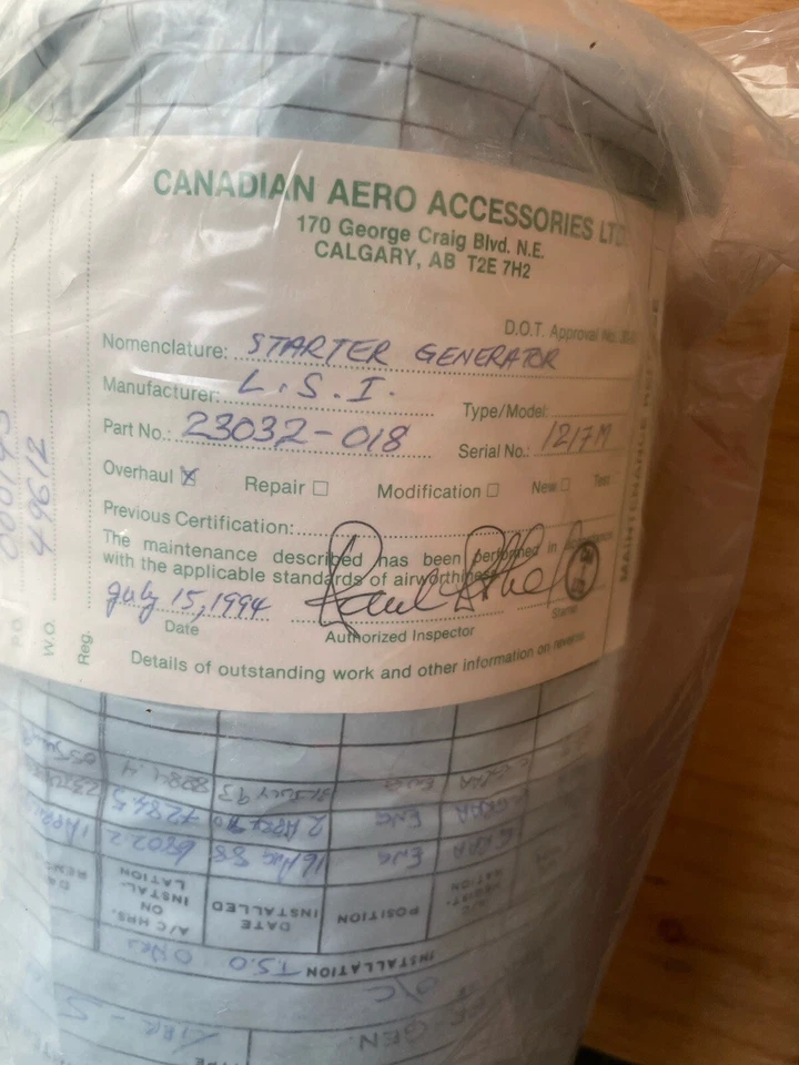 Helicopter Starter Generator p/n 23032-018 L.S.I. - Image 2 of 3