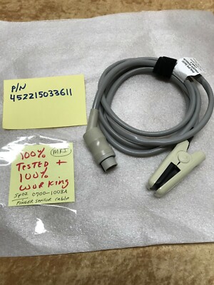 Used SPO2 Finger cable Philips Achieva intera 1.5T MRI coil GE 452215033611 ECG