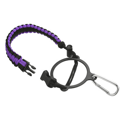 Wasserflasche Griff, geflochten Schlüsselband Clip D Ringe schwarz, Farbe 44