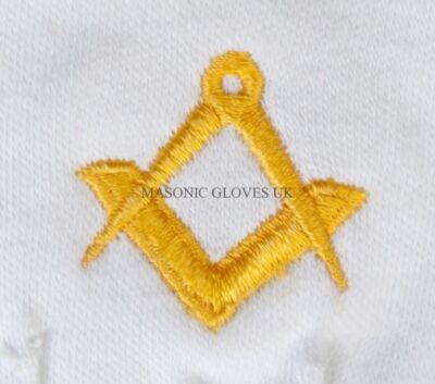Freemasons Masonic Cotton Gloves In Royal Blue SC&G - Foto 3