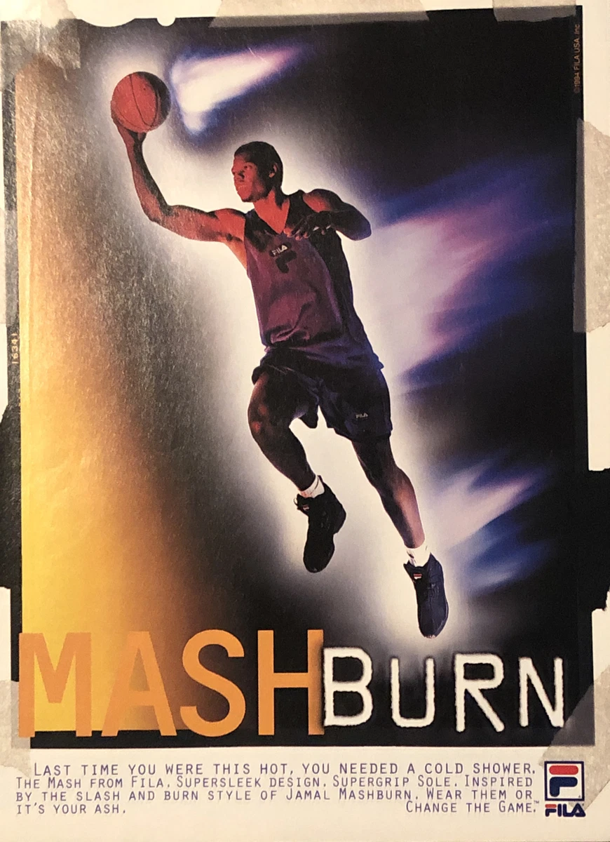PRINT AD 1994 Jamal Mashburn Fila The Mash Basketball Sneakers