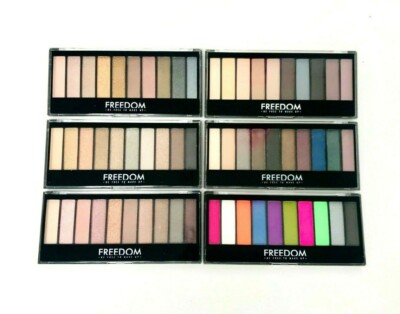 FREEDOM MAKEUP 'EYE PRO' 10 Lidschatten Palette Matt Schimmer Nude Neutral Smokey