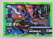 2023 Topps Chrome MLS Ayo Akinola #82 Neon Green Lava Refractor /99
