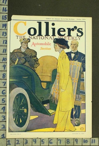 1909 AUTO TRAVEL MOTOR DRIVER ROMANCE CHAUFFEUR ILLUS PENFIELD COVER RO34