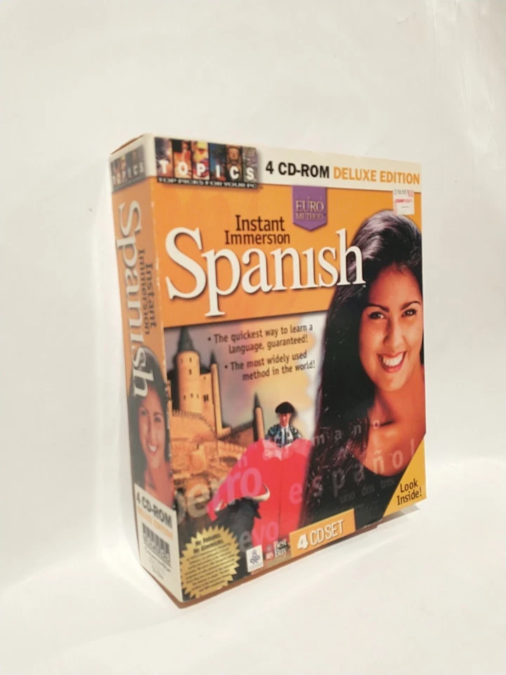 Topics Entertainment Instant Immersion Spanish 4 CD Set Deluxe Edition Open Box - Image 2 of 4