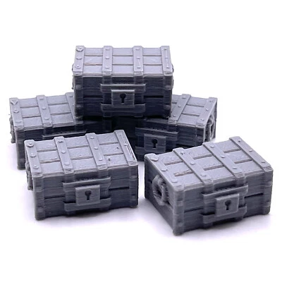 Medieval Treasure Chests Crates D&D Scatter Terrain Scenery Grimdark Sci-Fi 28mm