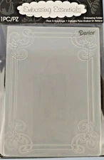 🌸 darice FANCY BORDER FRAME ornate scroll scallop EMBOSSING FOLDER Card Making