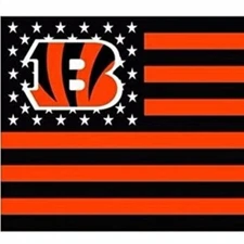 Cincinnati Bengals 3x5 Foot American Flag Banner New