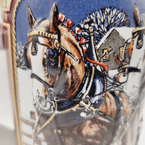 Budweiser Weihnachten Clydesdale Bierstein Krug Ceramarte Brasilien Vintage 1989 - Bild 6 von 23