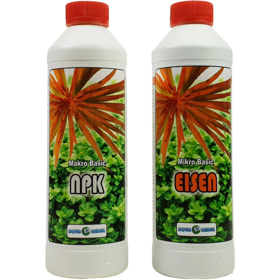 Aqua Rebell Makro NPK Basic + Mikro Basic Eisen je 500 ml im Set