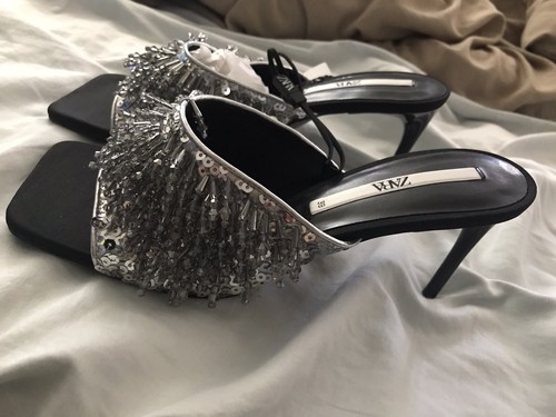 Brand new Zara Women Beaded High Heel 