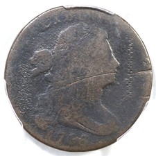 1796 S-99 R-5 PCGS G Details Single Leaves Draped Bust Large Cent Coin 1c