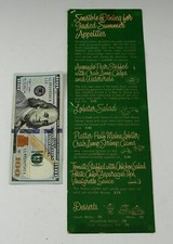 Antique Vtg Restaurant Menu HARVEY'S SUMMER SPECIALTIES Food Travel Dine