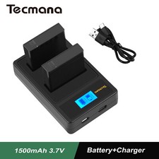 2X 1500mAh Battery CGA-S005E DMW-BCC12+Charger For Panasonic Lumix DMC-FX01 FX07