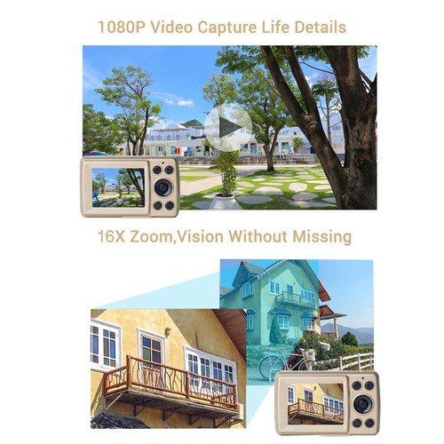 Cámara digital para niños 1080P de 1,77 pulgadas Videocámara HD Zoom digital de 16 MP 16X C5T2 - Imagen 8 de 8