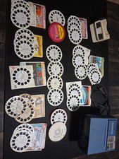 Vintage View-Master Blue GAF Projector And Slides From The 50's-70's Disney