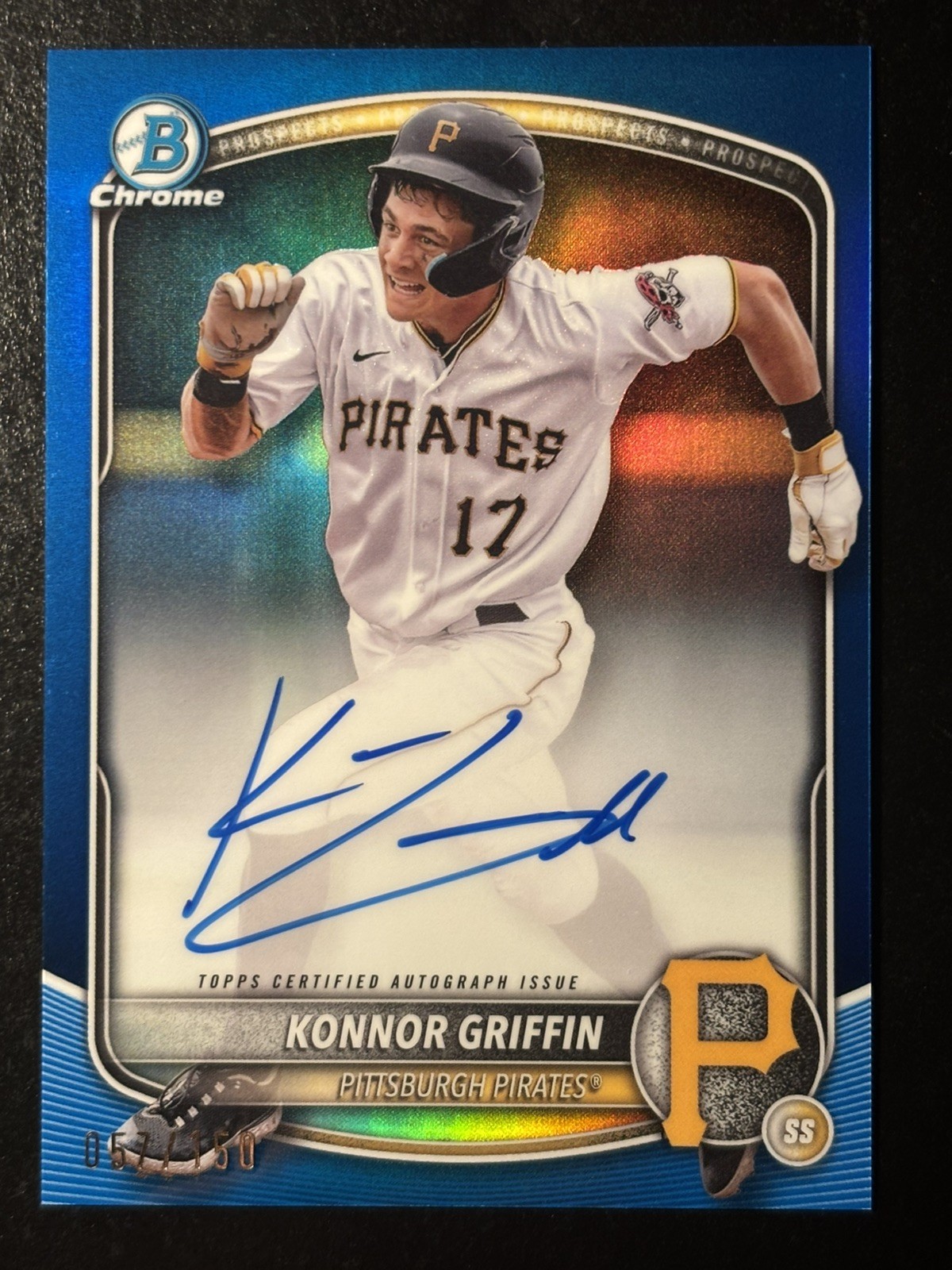 2025 Bowman Chrome Konnor Griffin Auto True Blue Refractor /150 #CPAKG