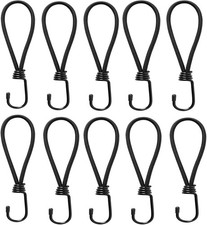 Short Bungee Cord Straps Heavy Duty 10 Pack Bungie Cords 7 Inch Bungee Cord Hook