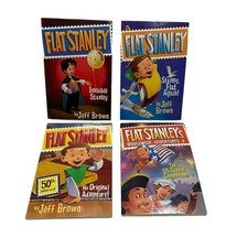 4 Flat Stanley PB Books Age 7-10 Invisible Stanley Original Adventure Flat Again
