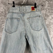 GMP JRG Jeans Kids Size 26 Light Wash Denim Logo Patch Pockets Cute Casual