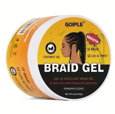 Goiple Braid Gel - 250g 8,8oz - Loc & Twist - Kokosöl - Ananasduft UK