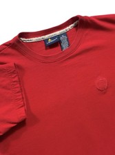 Lizsport Womens VTG Red Cotton Made In USA Medium Short Sleeve Shirt Crew -1523