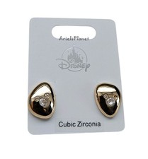 2026 Disney Parks Mickey Mouse Ear Pebble-Shaped Cubic Zirconia Stud Earrings