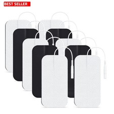 Latex-Free TENS Unit Pads 2x4 Inches - 10 Reusable Electrotherapy Pack