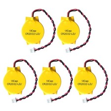 ViCep 5-Pack CR2032 CMOS Battery 3V Motherboard cr2032-LD-Reverse Polarity