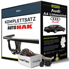Anhängerkupplung starr für AUDI A4 Limousine +E-Satz (AHK+ES) Set KIT NEU